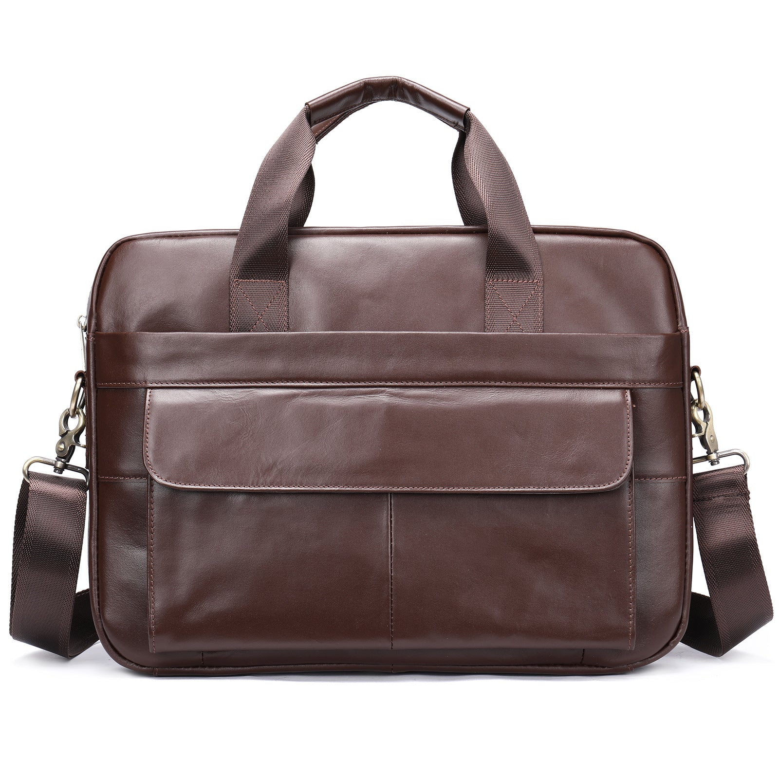 Fashion Top Layer Cowhide Briefcase Computer Bag Male